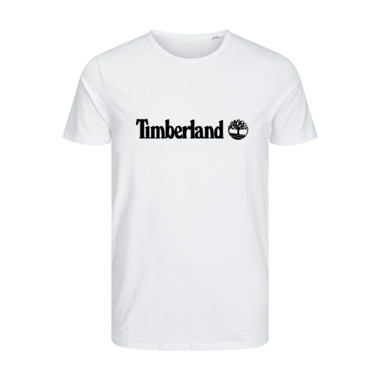 T-SHIRT 100% ΒΑΜΒΑΚΙ ΜΕ LOGO - ΛΕΥΚΟ - TIMBERLAND ΜΕΓΑΛΟ T-SHIRT 100% ΒΑΜΒΑΚΙ ΜΕ LOGO - ΛΕΥΚΟ - TIMBERLAND ΜΕΓΑΛΟ